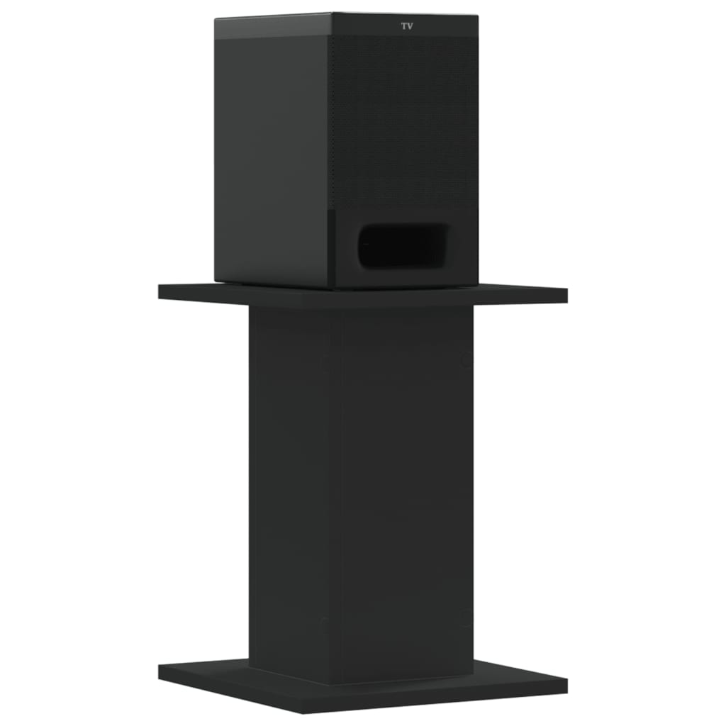 vidaXL Speakerstandaards 2 st 30x30x40 cm bewerkt hout zwart