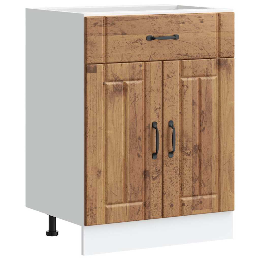vidaXL Onderkast Riga 20x44,5x81,5 cm bewerkt hout wit