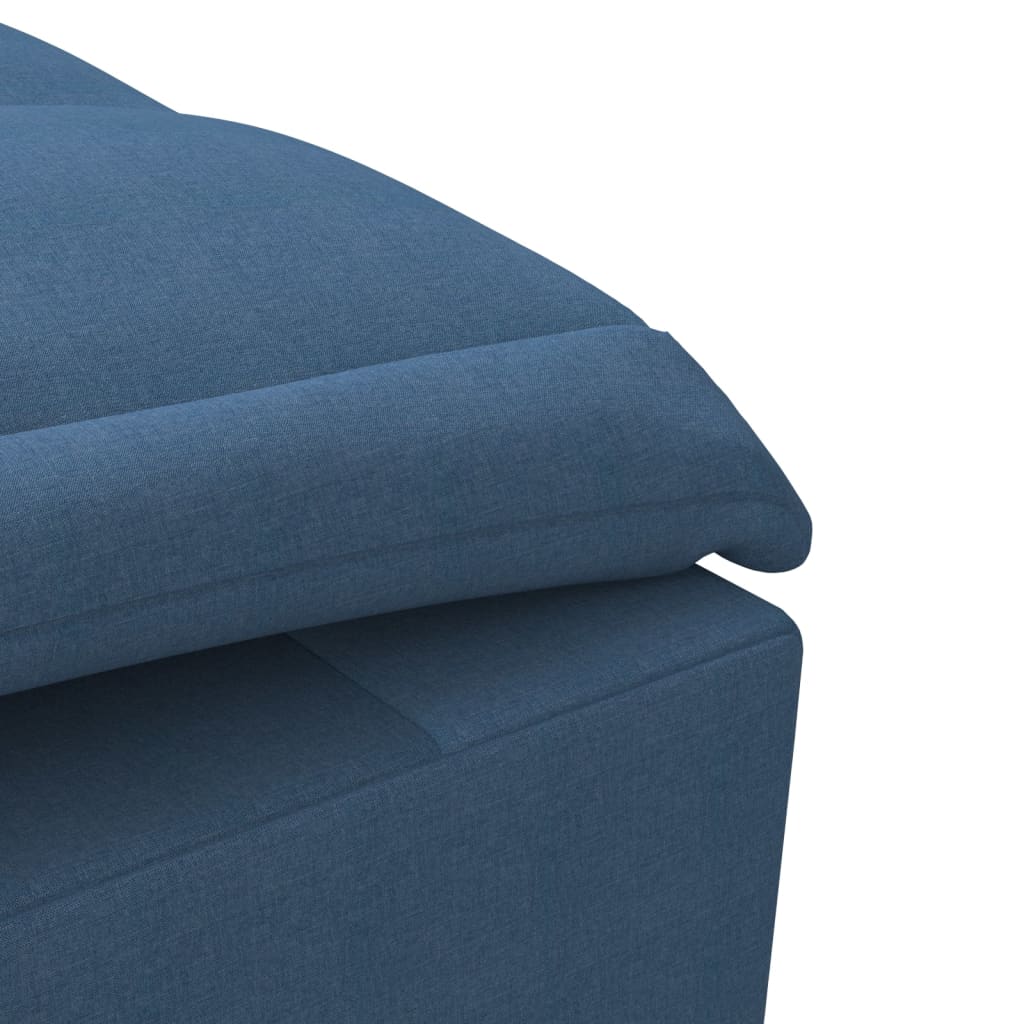 vidaXL Massage chaise longue met bolster stof blauw