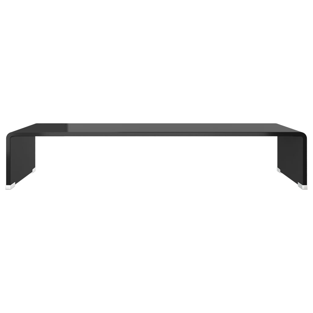TV-meubel/monitorverhoger transparant 110x30x13 cm glas