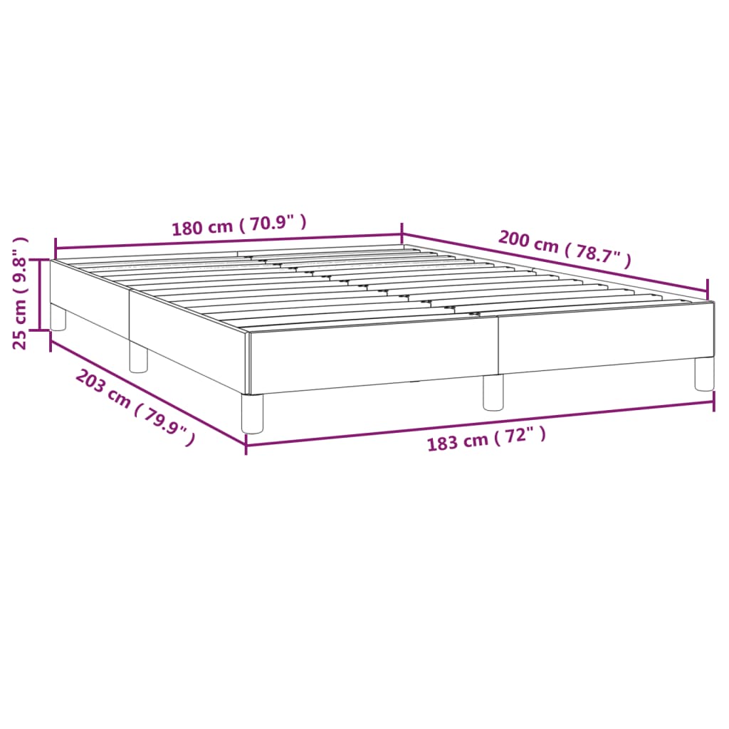 vidaXL Bedframe zonder matras stof lichtgrijs 180x200 cm