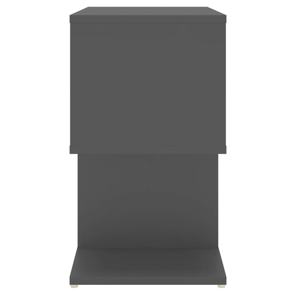 vidaXL Nachtkastje 50x30x51,5 cm bewerkt hout grijs