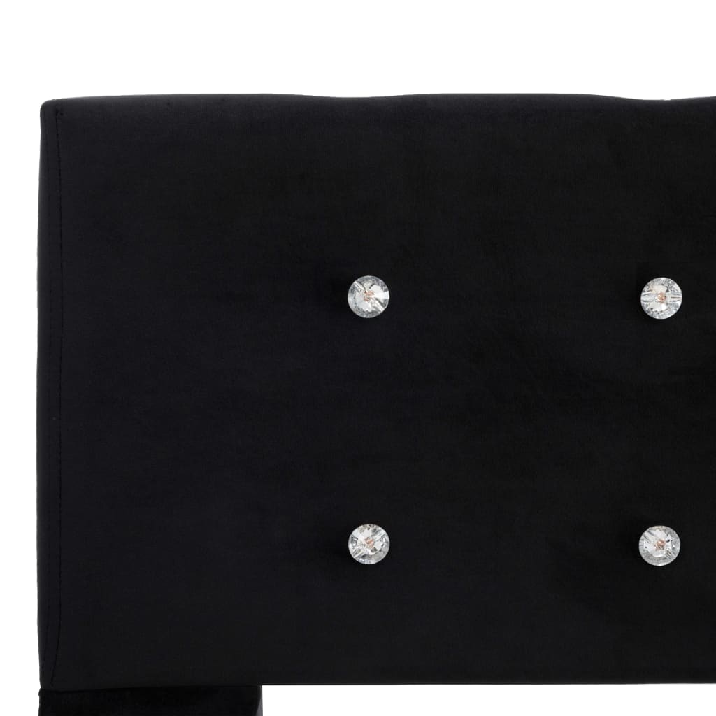 vidaXL Bed met matras fluweel zwart 90x200 cm