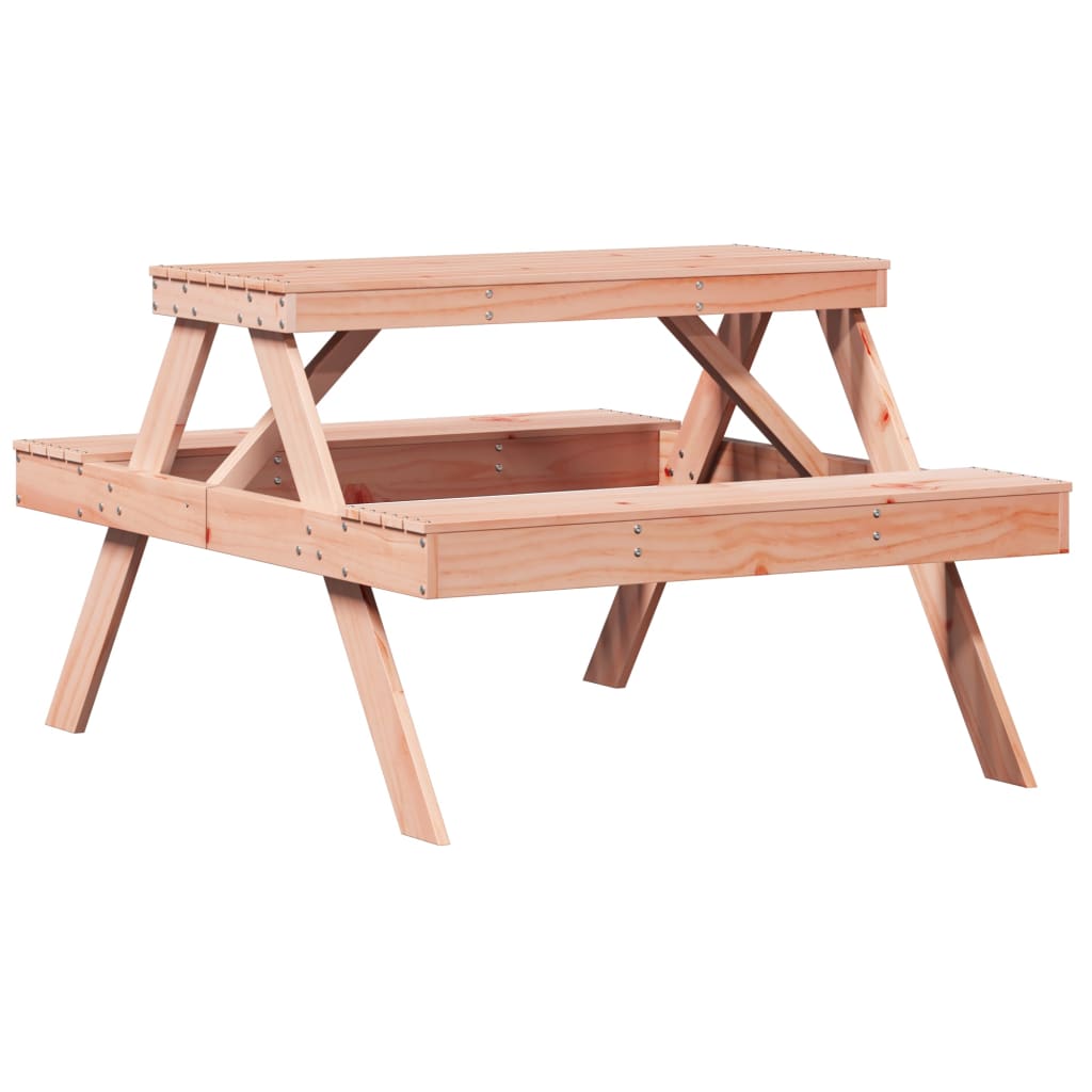 vidaXL Picknicktafel 105x134x75 cm massief douglashout