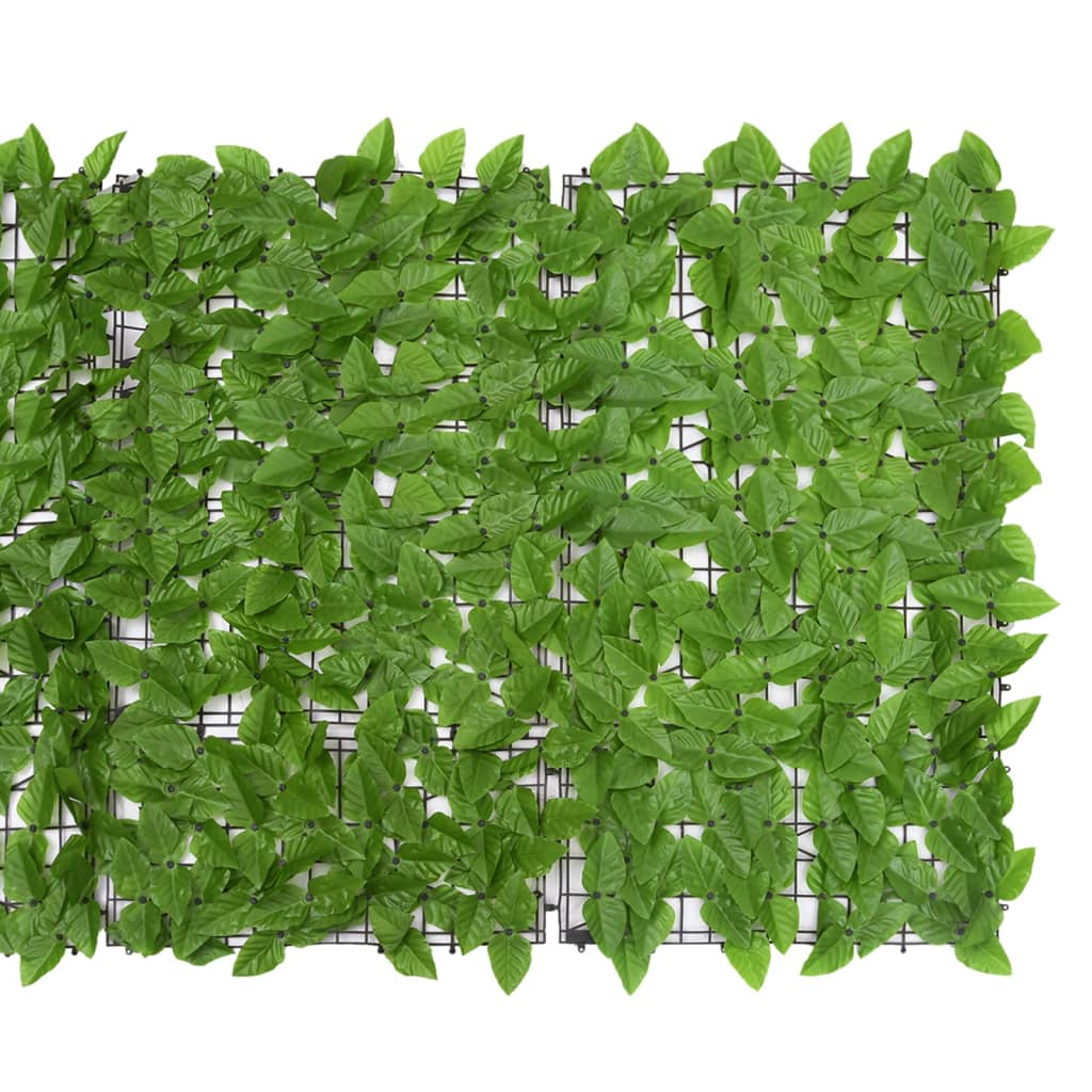 vidaXL Balkonscherm met groene bladeren 600x100 cm
