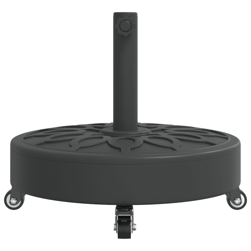 vidaXL Parasolvoet met wielen voor stok van Ø38 / 48 mm 27 kg rond