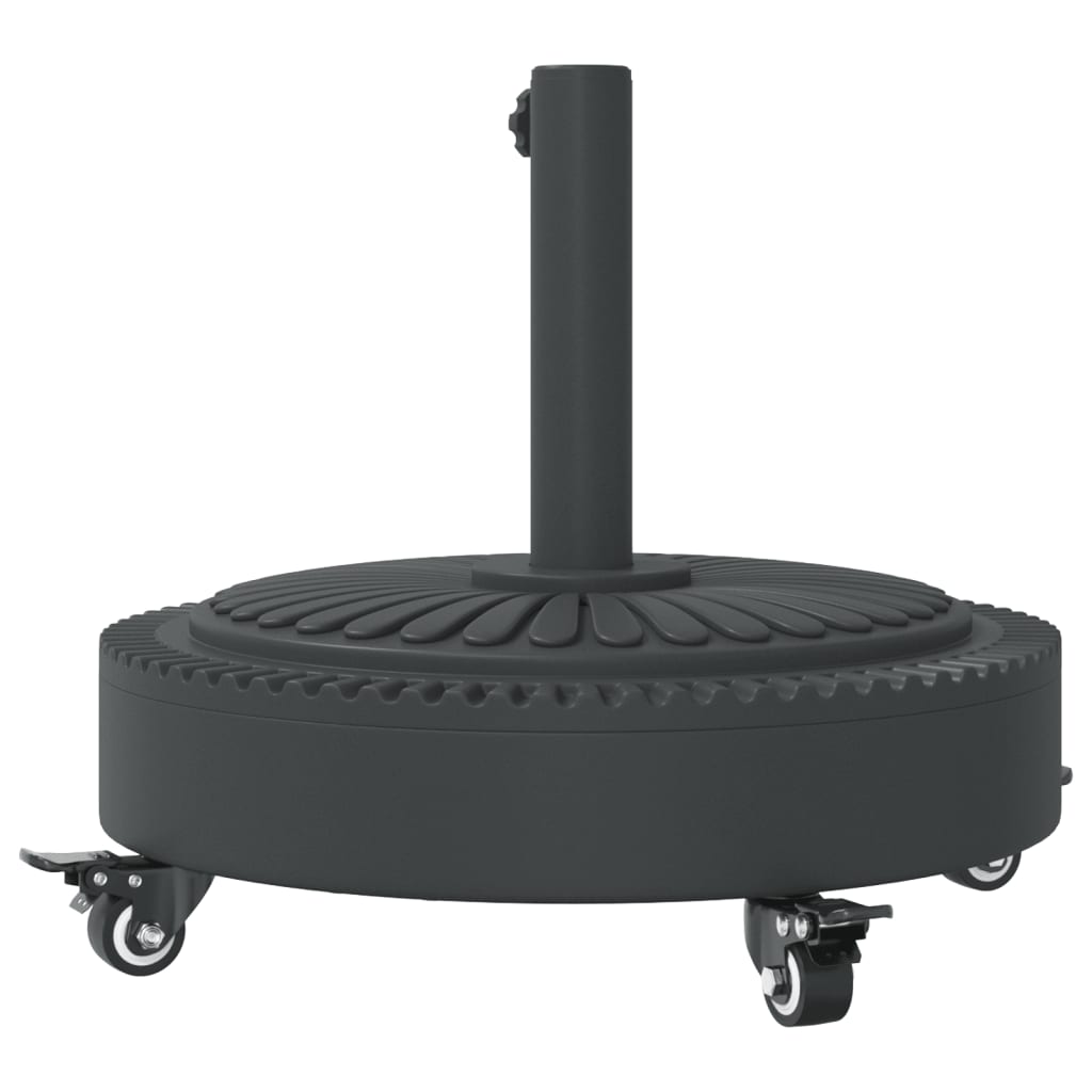 vidaXL Parasolvoet met wielen voor stok van Ø38 / 48 mm 27 kg rond