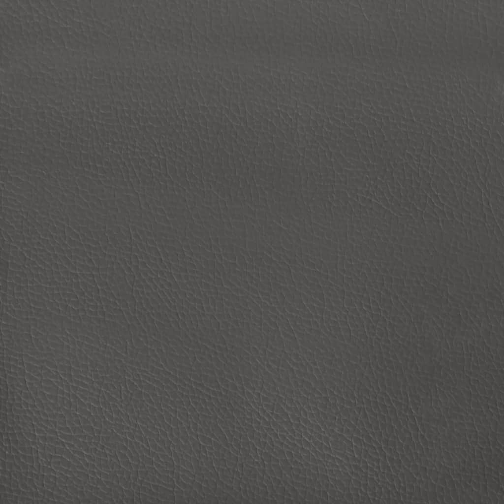 vidaXL Pocketveringmatras 140x190x20 cm kunstleer grijs