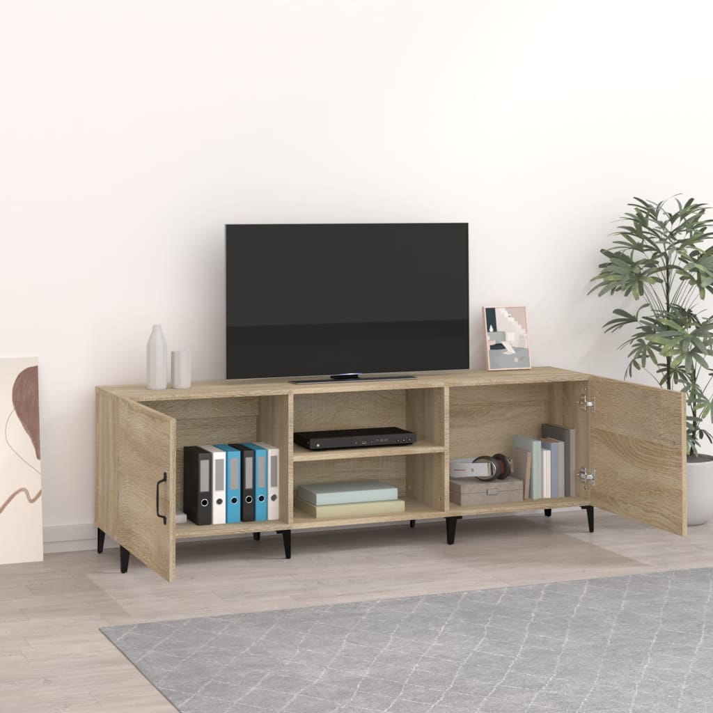 vidaXL Tv-meubel 150x30x50 cm bewerkt hout sonoma eikenkleurig