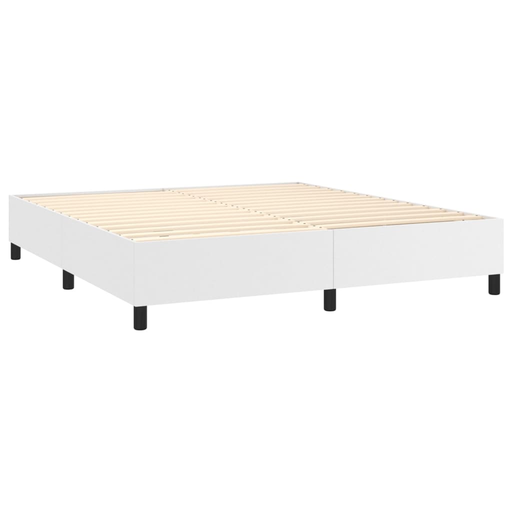 vidaXL Bedframe kunstleer wit 180x200 cm