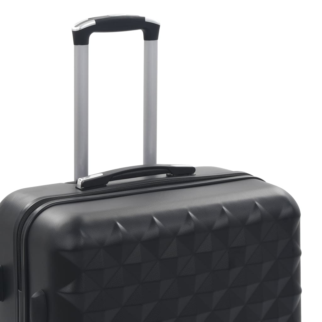 vidaXL 3-delige Harde kofferset ABS zwart