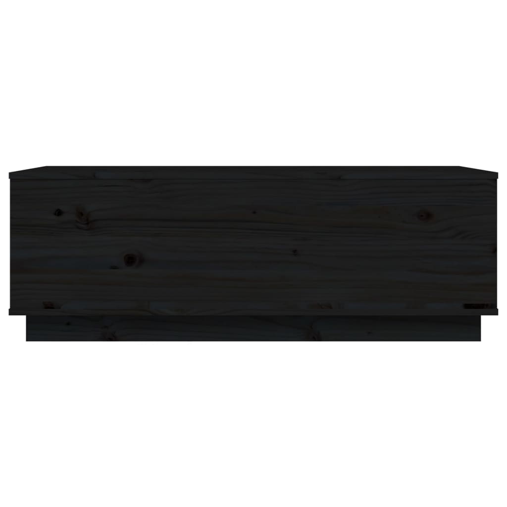 vidaXL Salontafel 100x50x35 cm massief grenenhout zwart