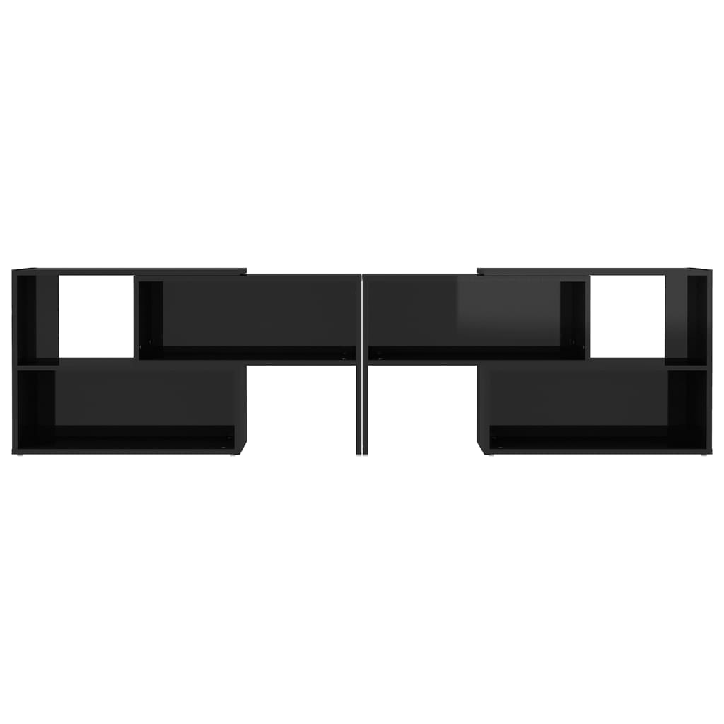 vidaXL Tv-meubel 149x30x52 cm spaanplaat hoogglans zwart
