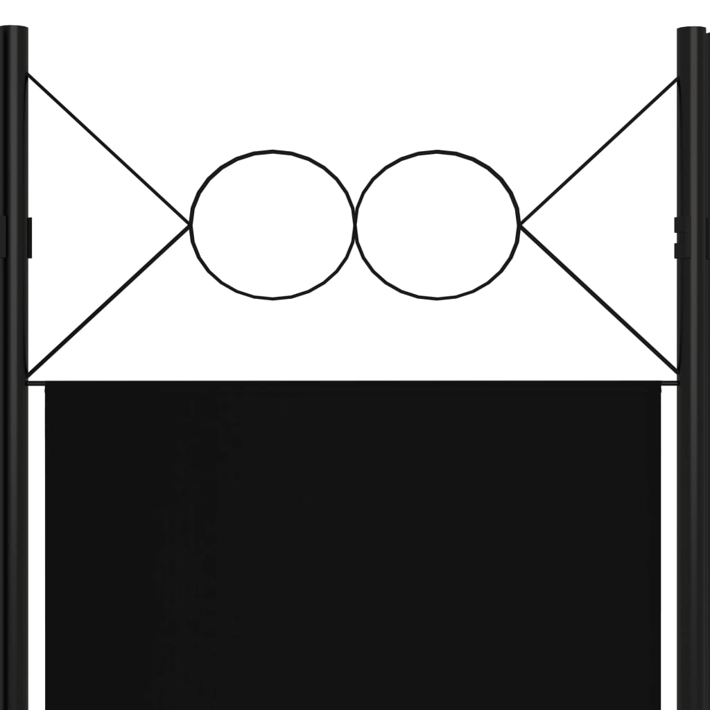 vidaXL Kamerscherm met 4 panelen 160x180 cm zwart
