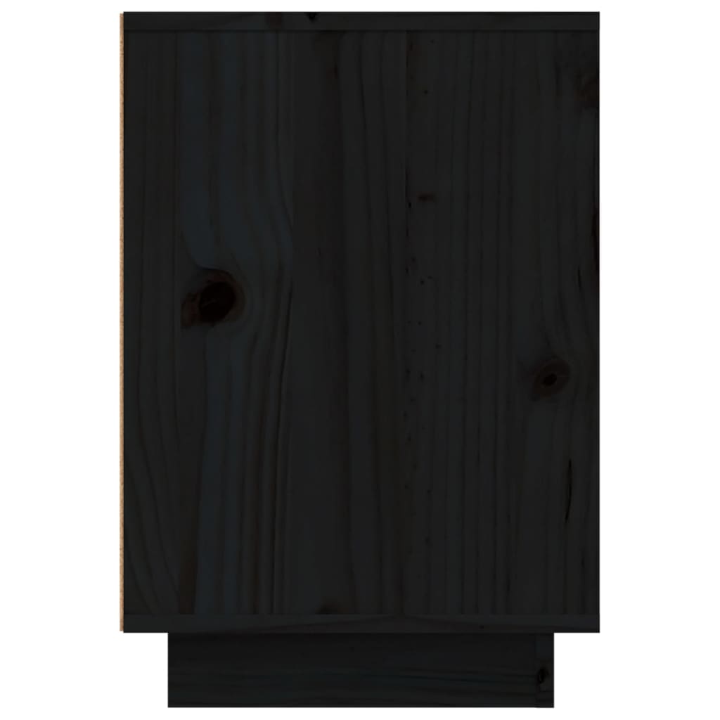 vidaXL Nachtkastje 50x34x50 cm massief grenenhout zwart