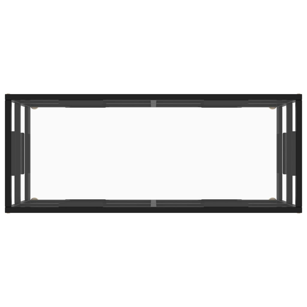 vidaXL Tv-meubel met gehard glas 100x40x40 cm zwart