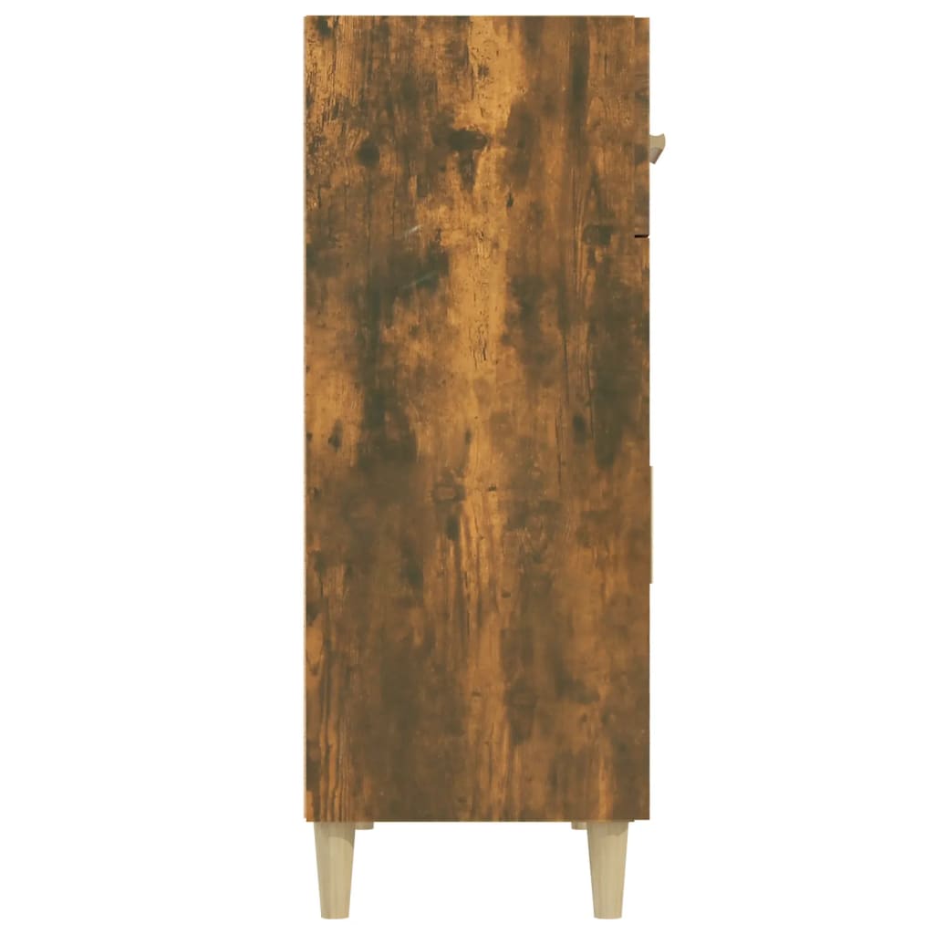 vidaXL Dressoir 69,5x34x89 cm bewerkt hout gerookt eikenkleurig