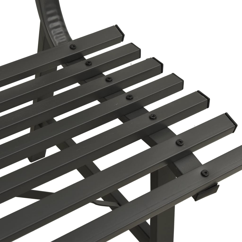 vidaXL Tuinbank 110 cm staal zwart