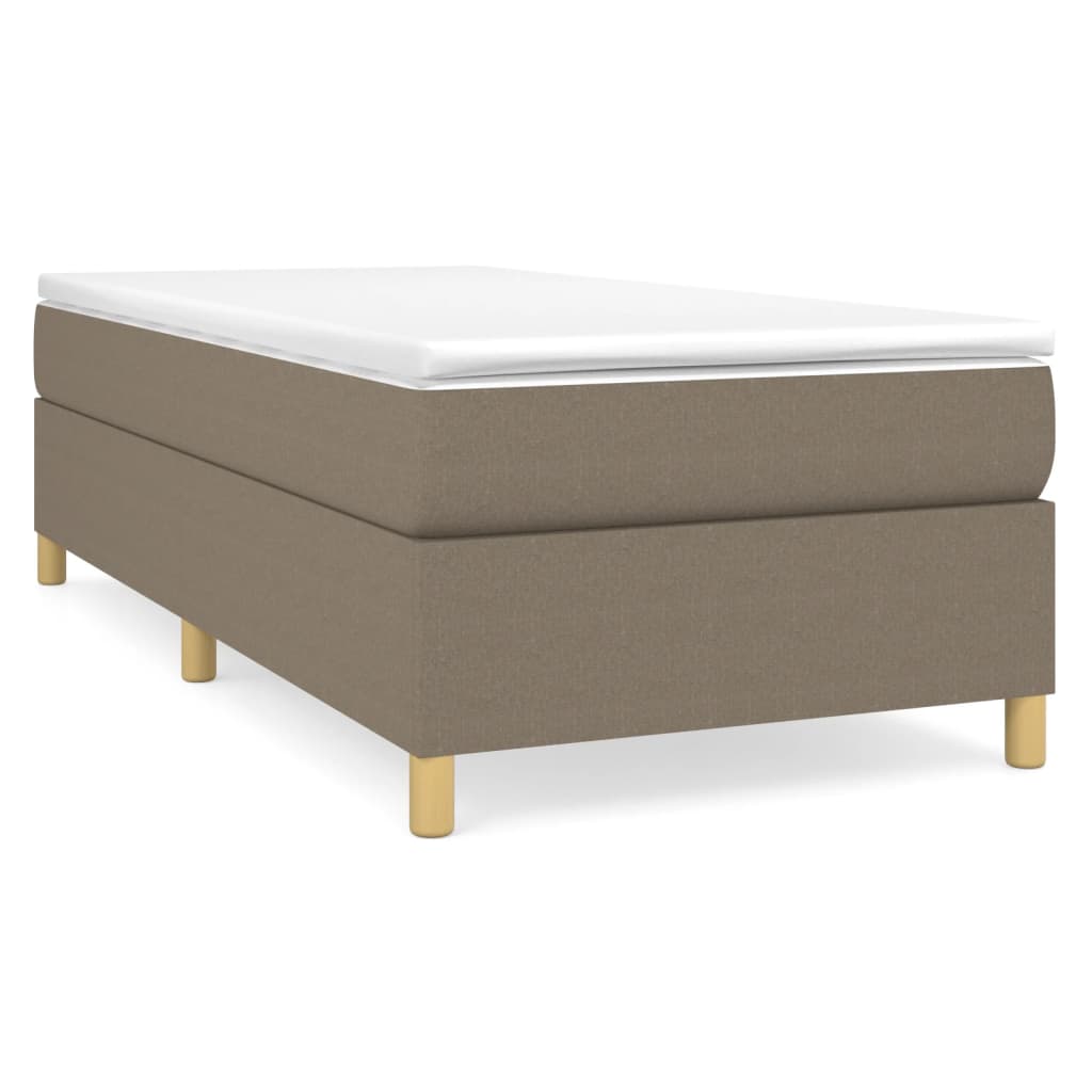 vidaXL Bedframe stof taupe 90x200 cm