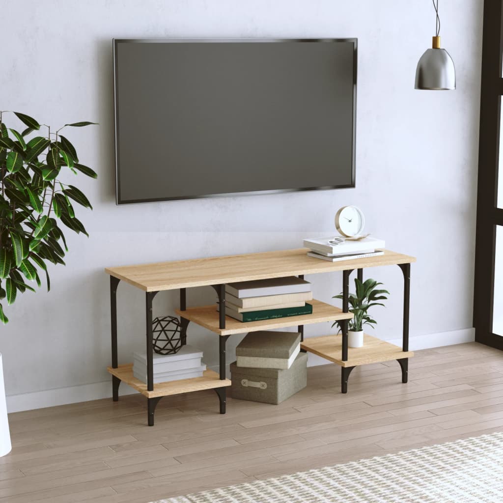 vidaXL Tv-meubel 102x35x45,5 cm bewerkt hout sonoma eikenkleurig