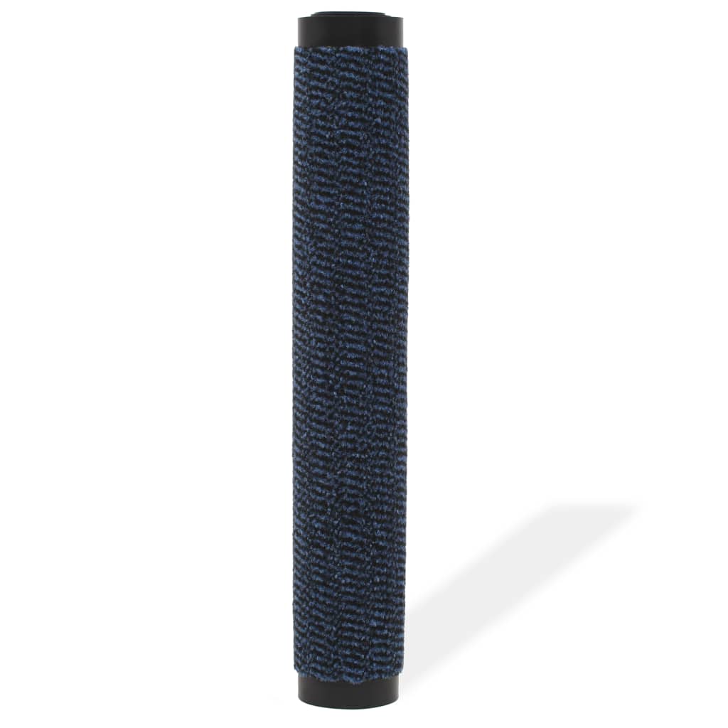 vidaXL Droogloopmat rechthoekig getuft 60x90 cm blauw