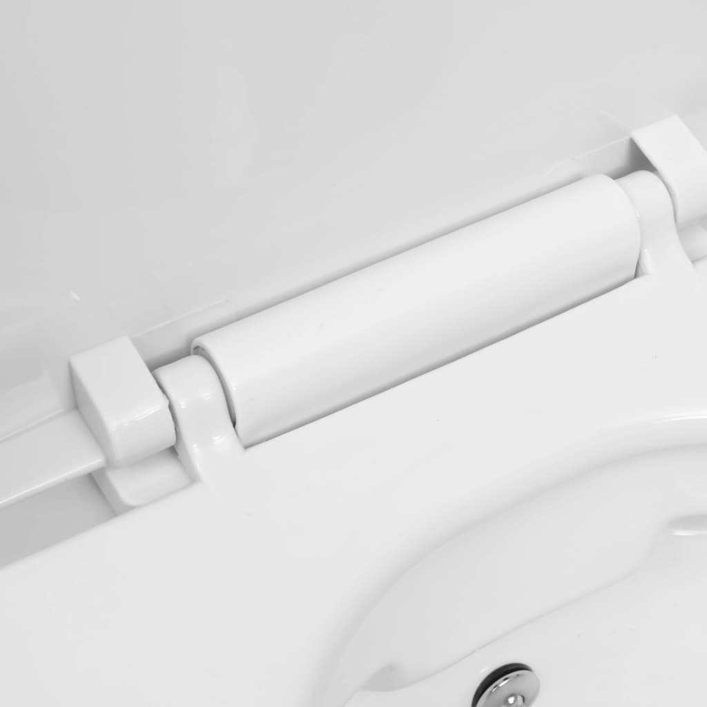 vidaXL Hangend toilet randloos met verborgen stortbak keramiek wit