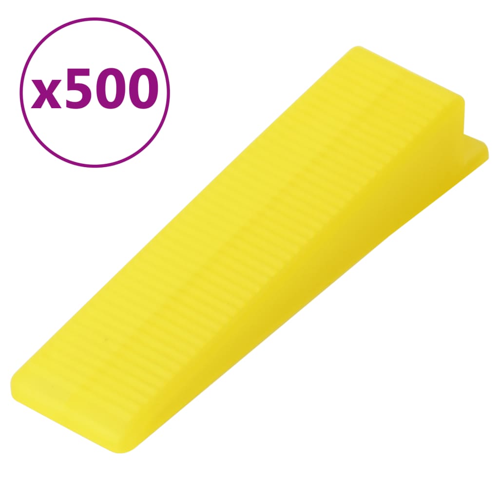 vidaXL Nivelleringssysteem voor tegels 500 wiggen 2500 klemmen 3 mm