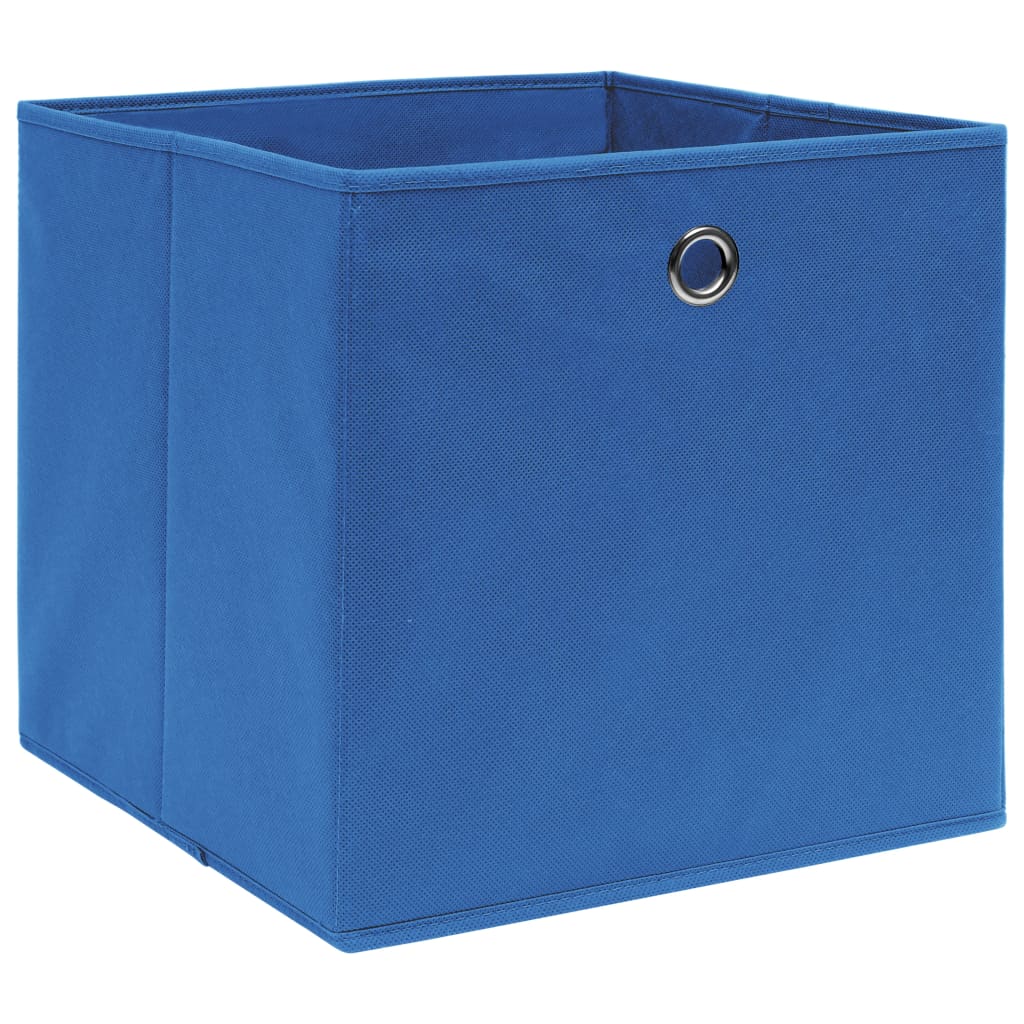 vidaXL Opbergboxen 4 st 28x28x28 cm nonwoven stof blauw