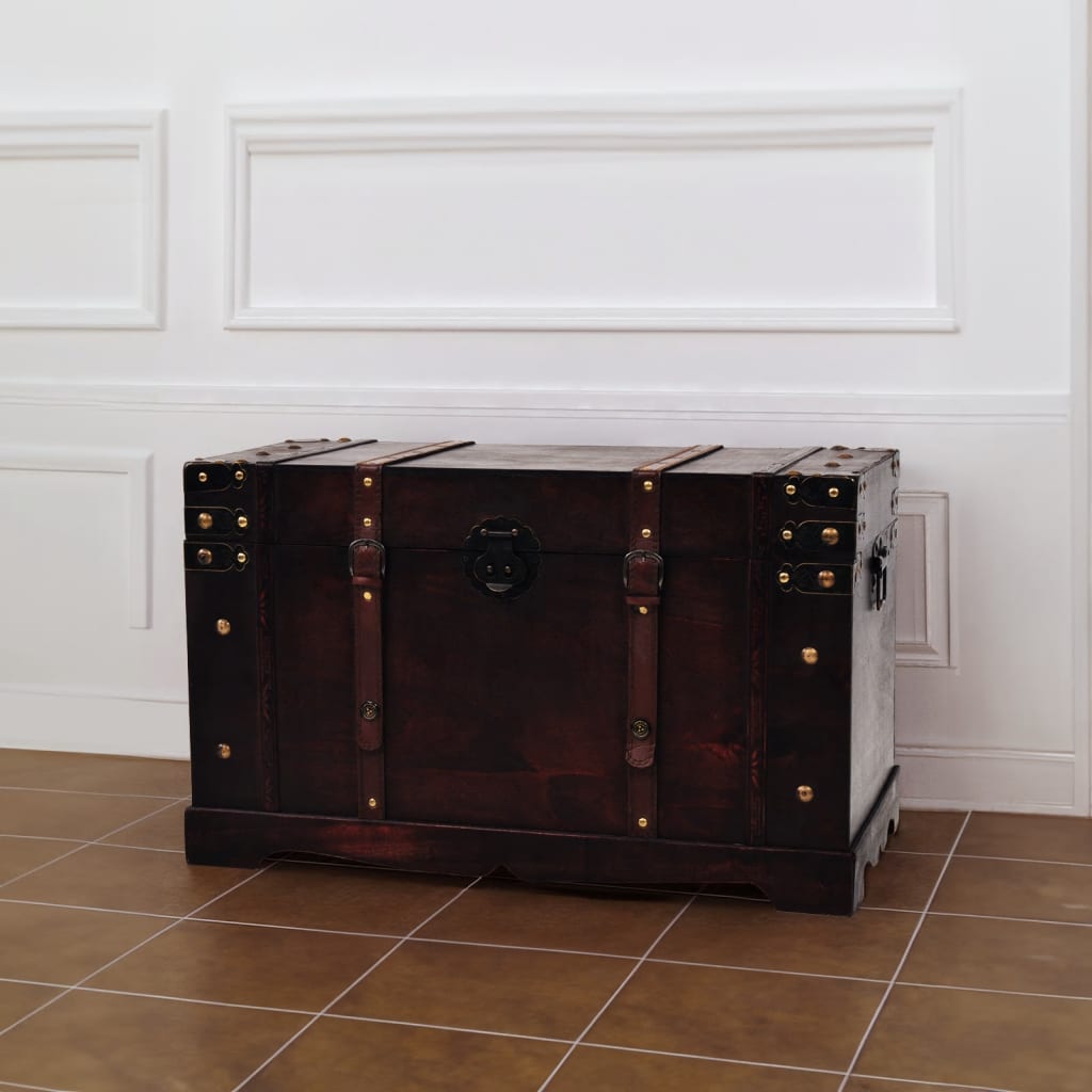 vidaXL Schatkisten 2 st vintage-stijl hout bruin