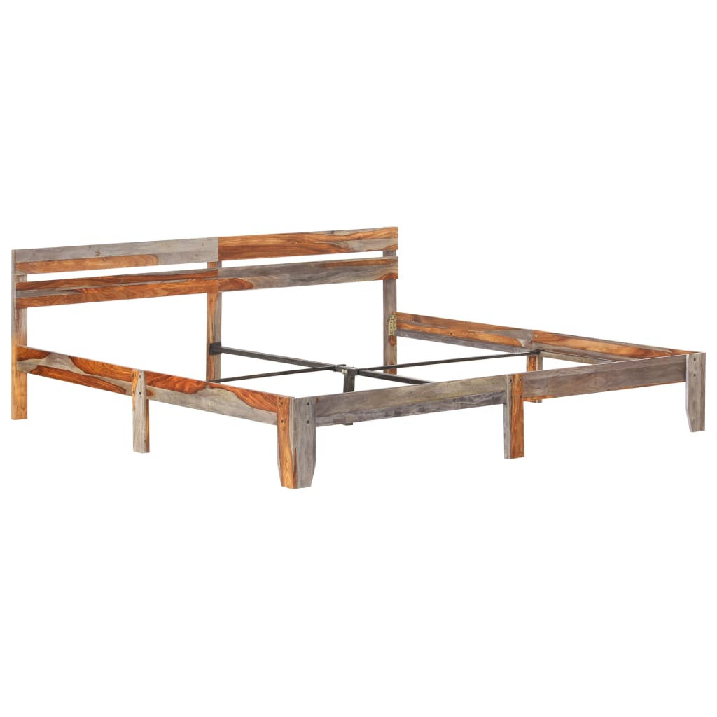 vidaXL Bedframe zonder matras massief hout 200x200 cm