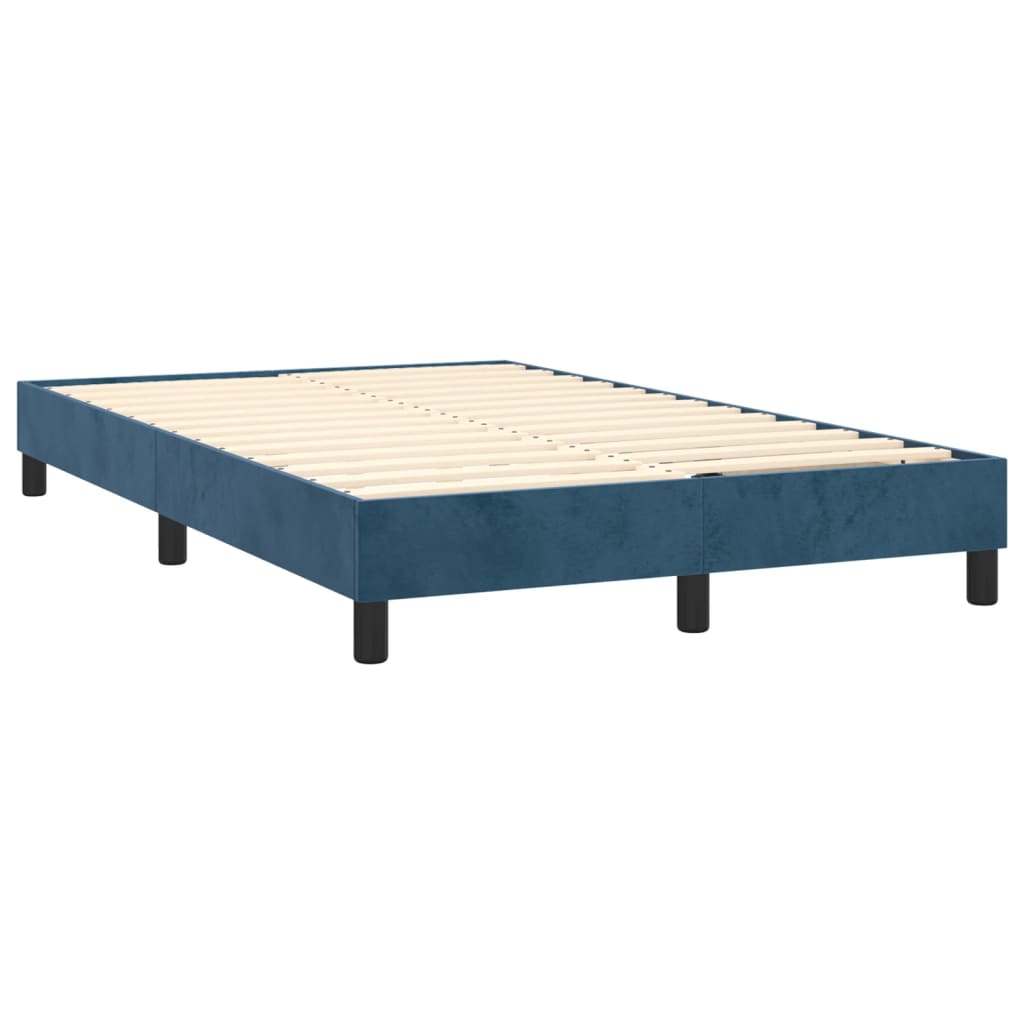 vidaXL Bedframe fluweel donkerblauw 120x200 cm