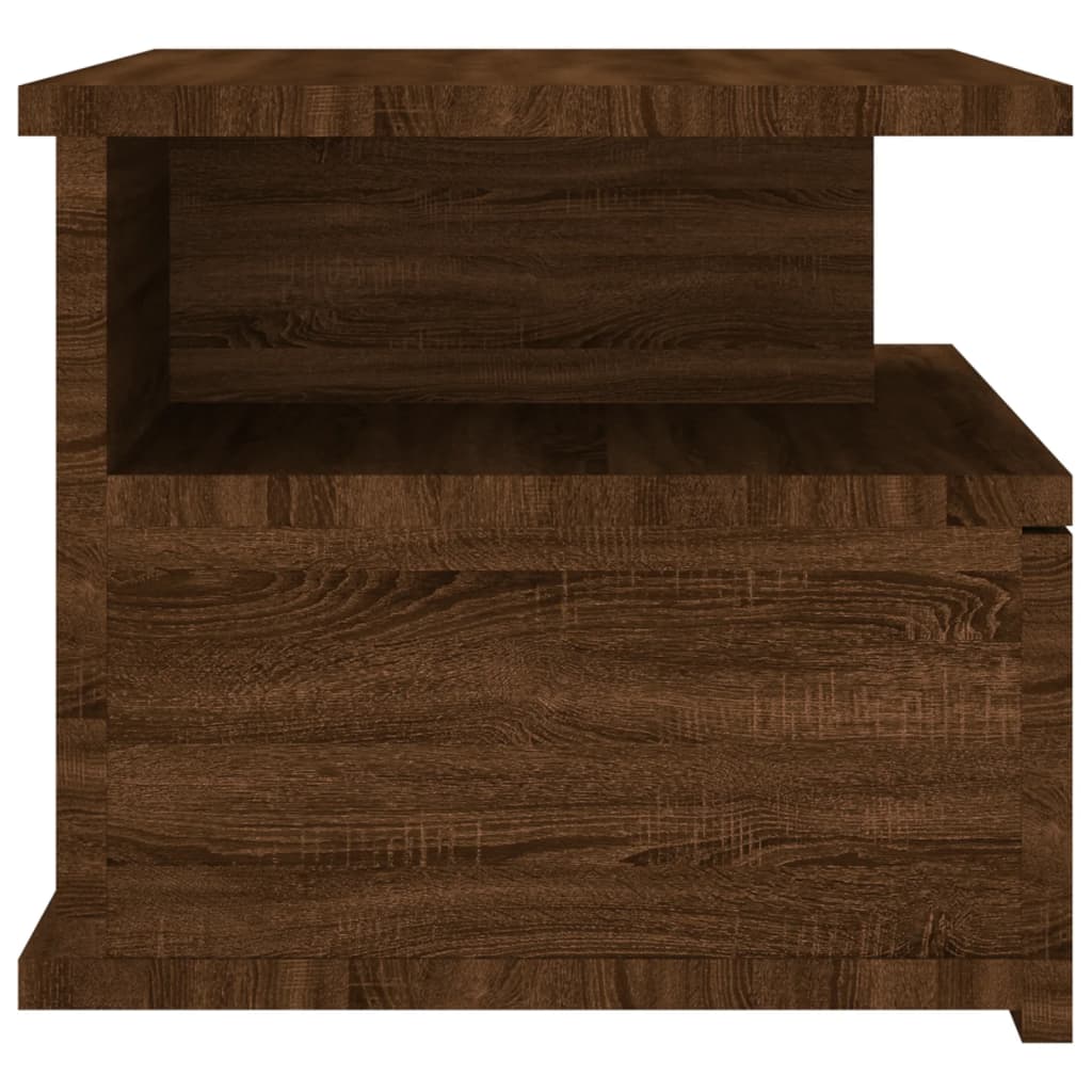 vidaXL Nachtkastje zwevend 40x31x27 cm bewerkt hout bruineikenkleurig