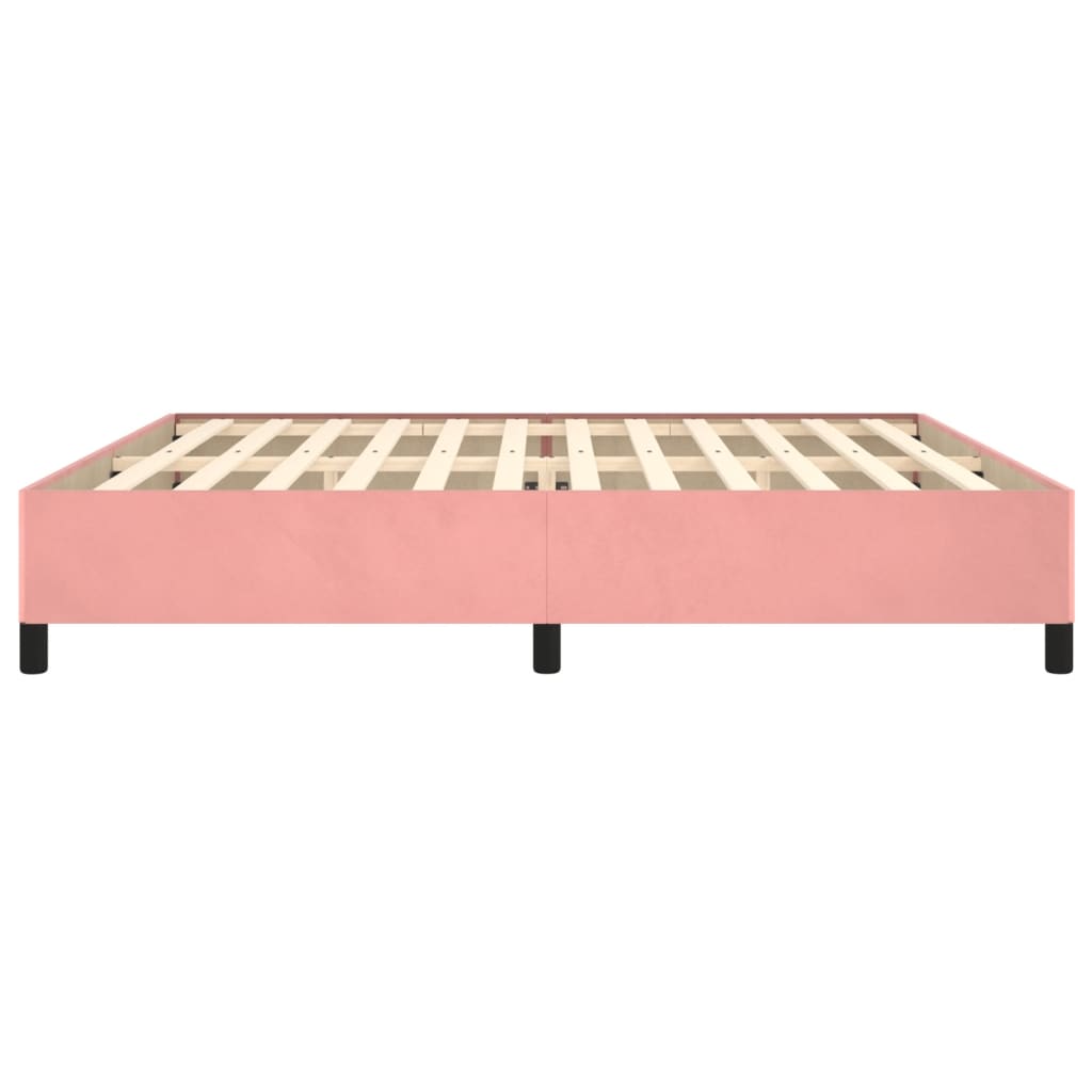 vidaXL Bedframe fluweel roze 200x200 cm