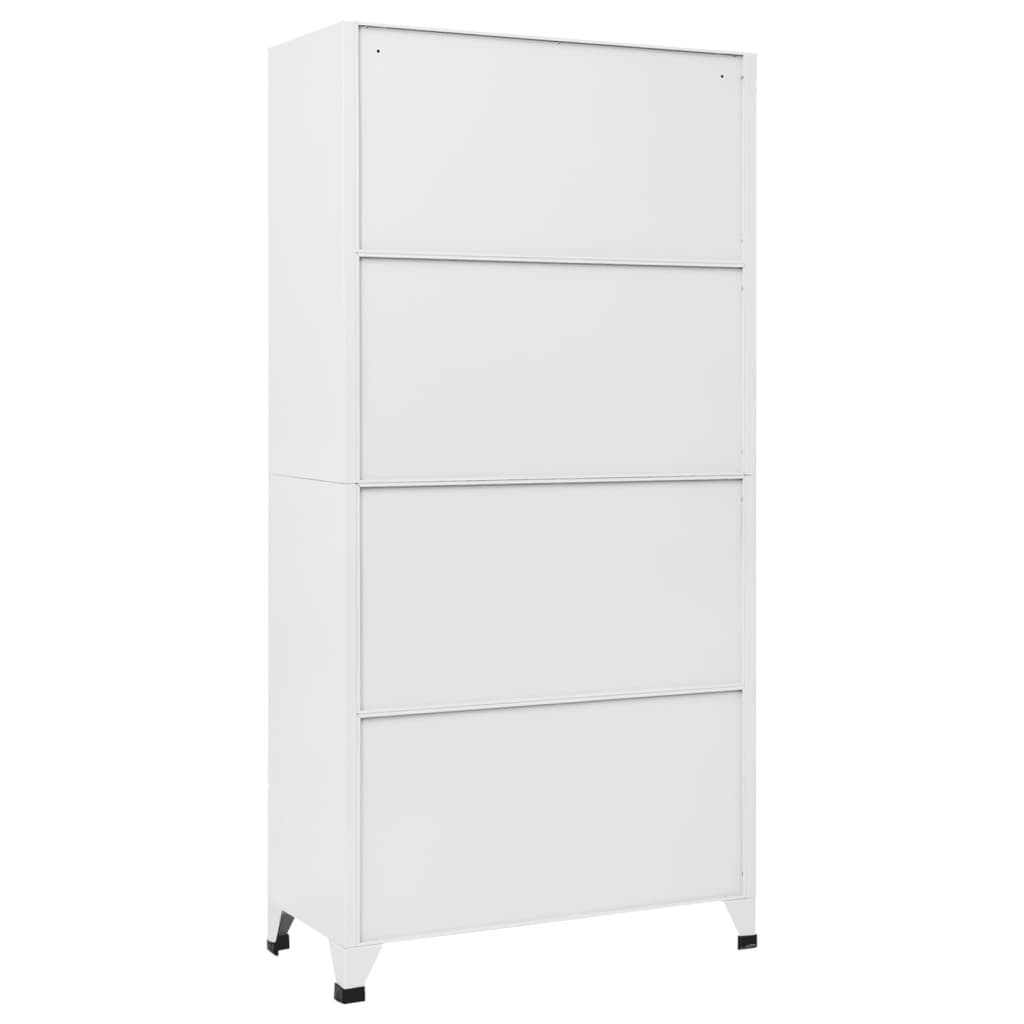 vidaXL Lockerkast 90x45x180 cm staal lichtgrijs en donkergrijs