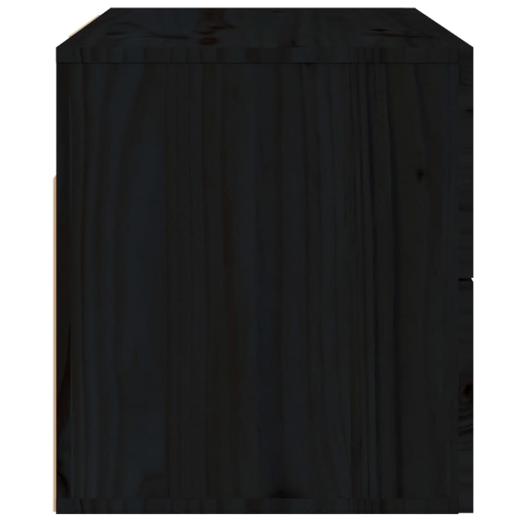 vidaXL Nachtkastje wandgemonteerd 50x36x40 cm zwart