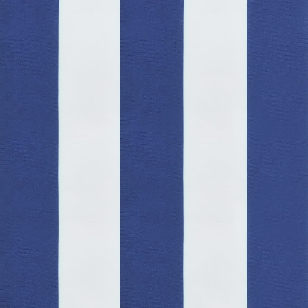 vidaXL Tuinbankkussen 100x50x7 cm stof gestreept wit en blauw