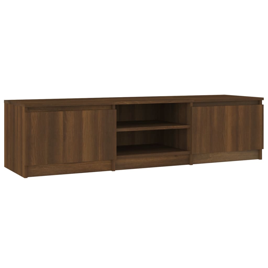 vidaXL Tv-meubel 140x40x35,5 cm bewerkt hout bruineikenkleurig