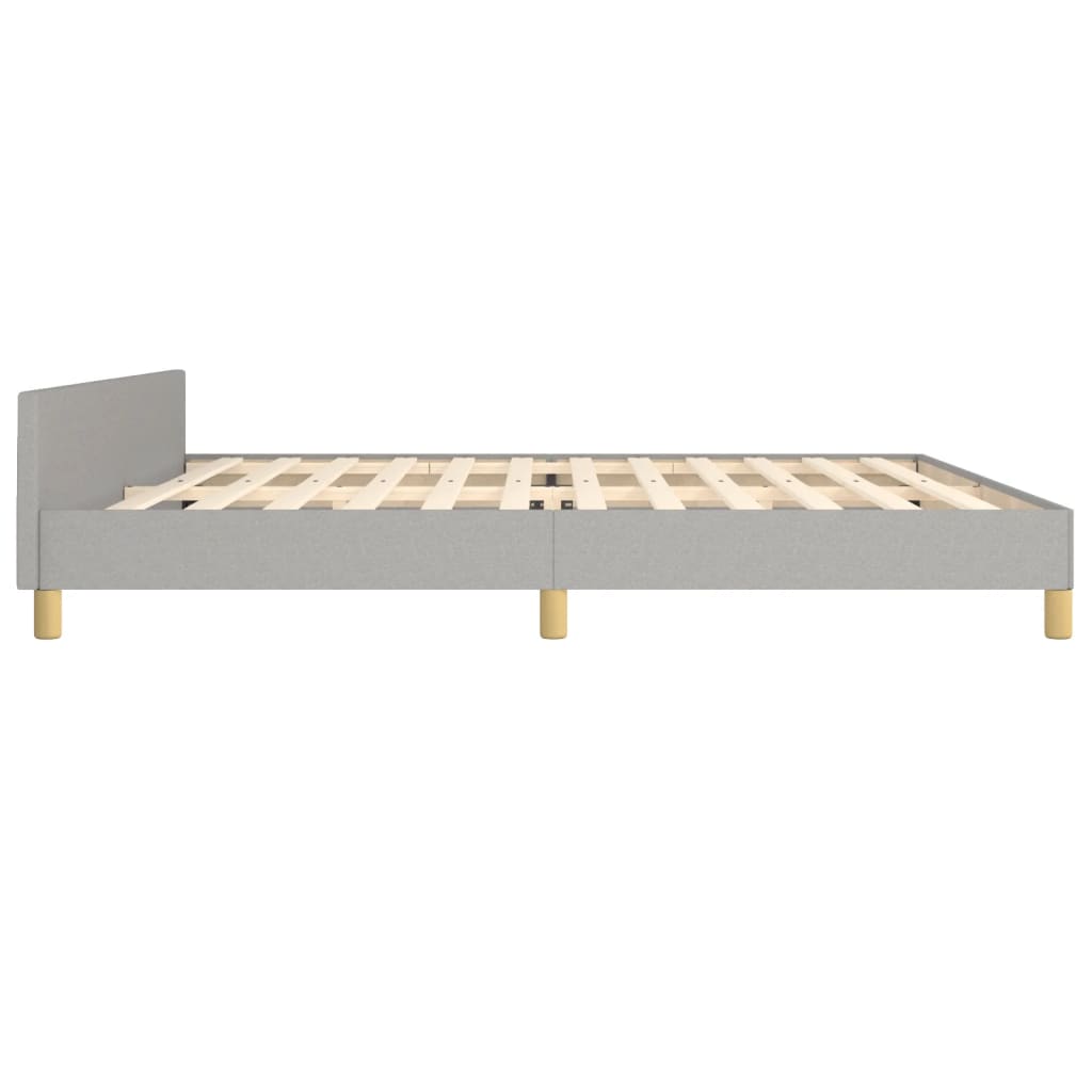 vidaXL Bedframe zonder matras stof lichtgrijs 200x200 cm