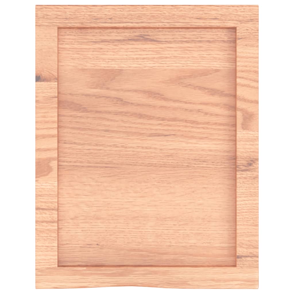 vidaXL Wastafelblad 40x50x(2-6) cm behandeld massief hout lichtbruin