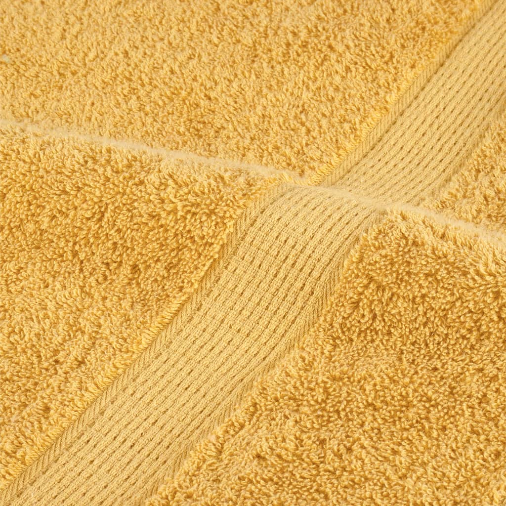 vidaXL 8-delige Handdoekenset 600 g/m² 100% katoen goudkleurig