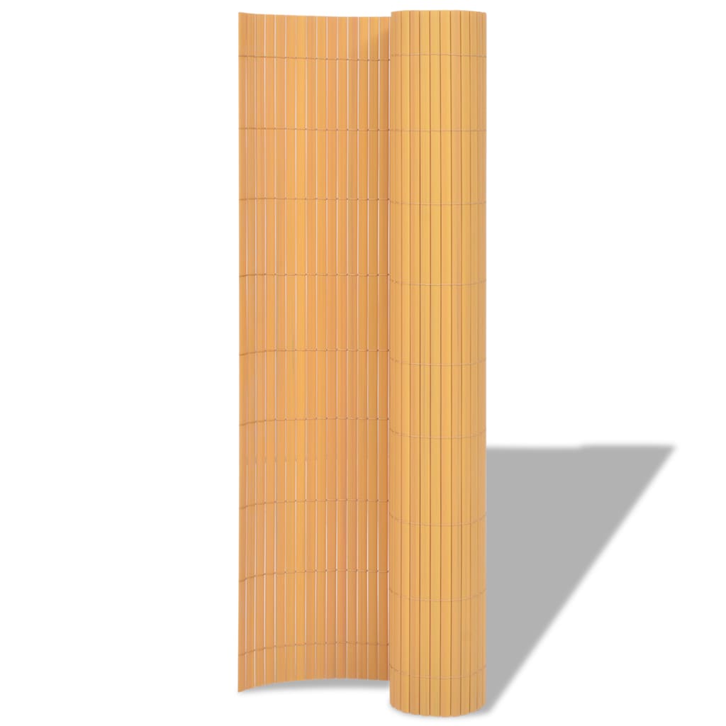 vidaXL Tuinafscheiding dubbelzijdig 90x300 cm PVC geel