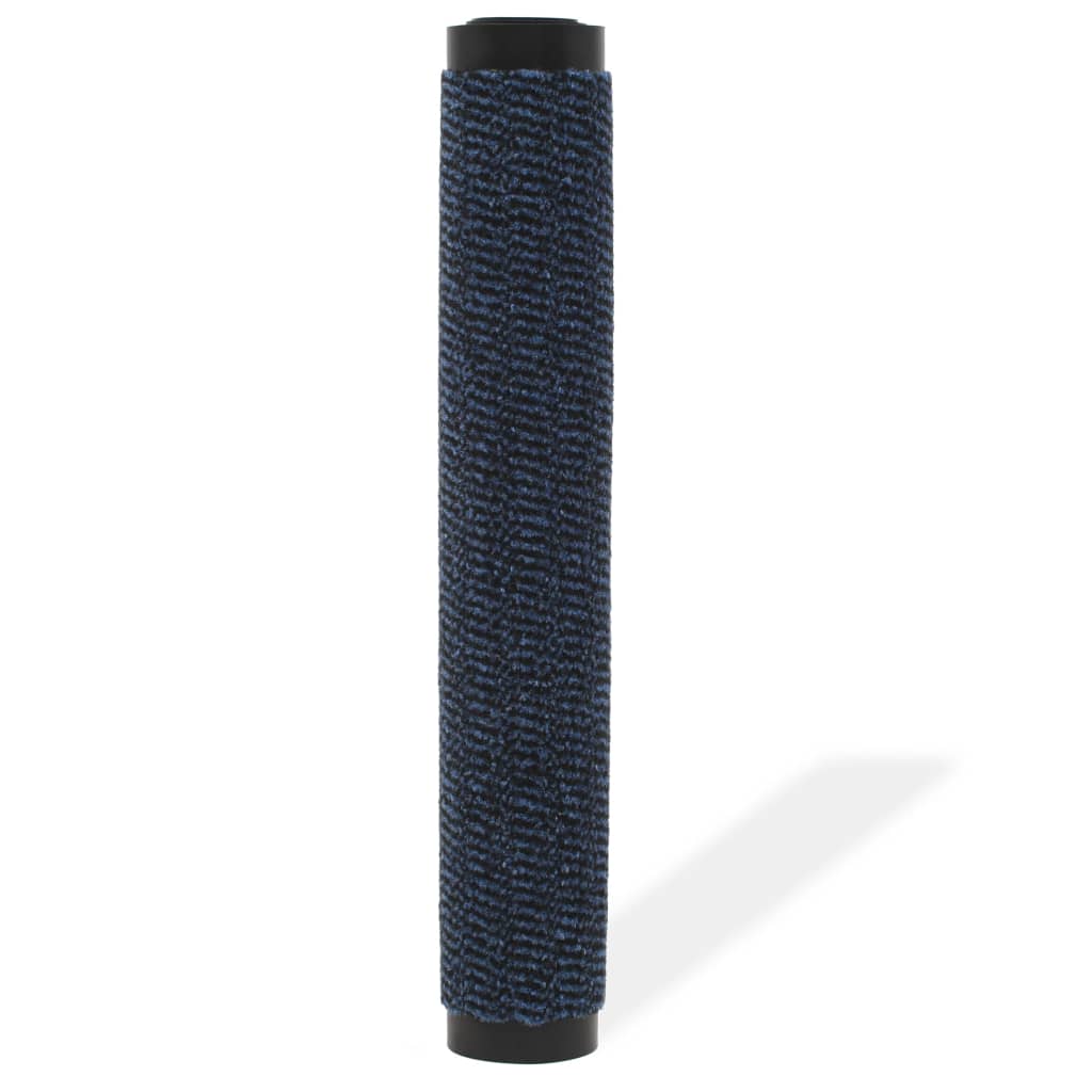 vidaXL Drooglopmat rechthoekig getuft 120x180 cm blauw