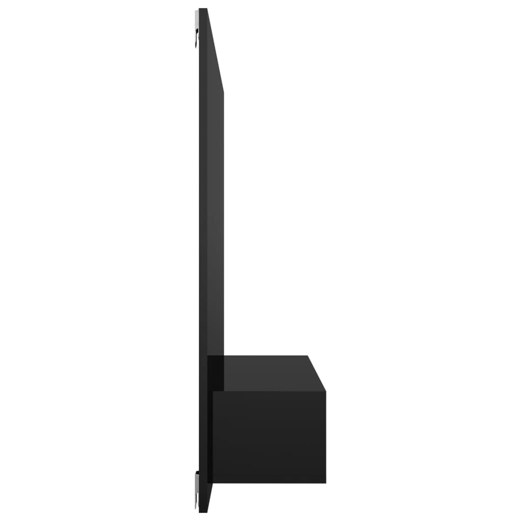 vidaXL Tv-wandmeubel 135x23,5x90 cm bewerkt hout hoogglans zwart