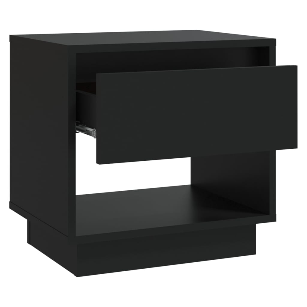 vidaXL Nachtkastjes 2 st 45x34x44 cm bewerkt hout zwart