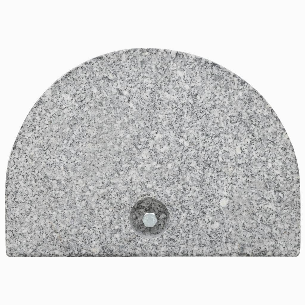 vidaXL Parasolvoet gebogen 10 kg graniet grijs