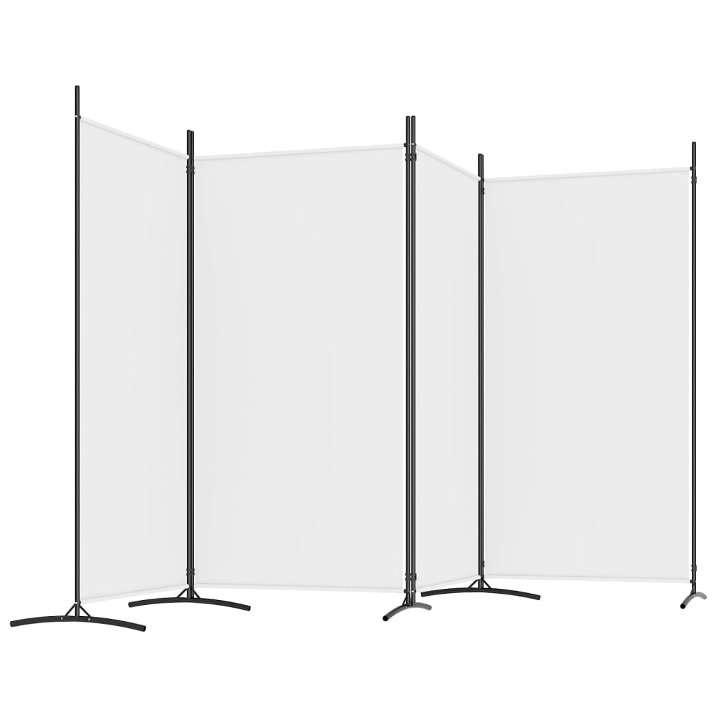 vidaXL Kamerscherm met 4 panelen 346x180 cm stof wit