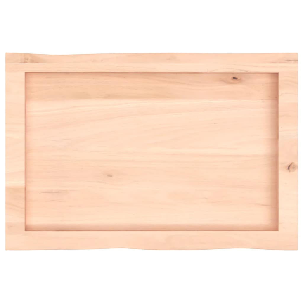 vidaXL Tafelblad natuurlijke rand 60x40x(2-6) cm massief eikenhout