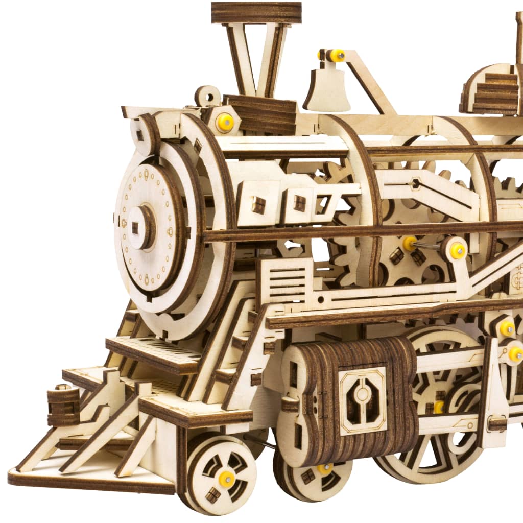 Robotime Mechanische trein hout Locomotive