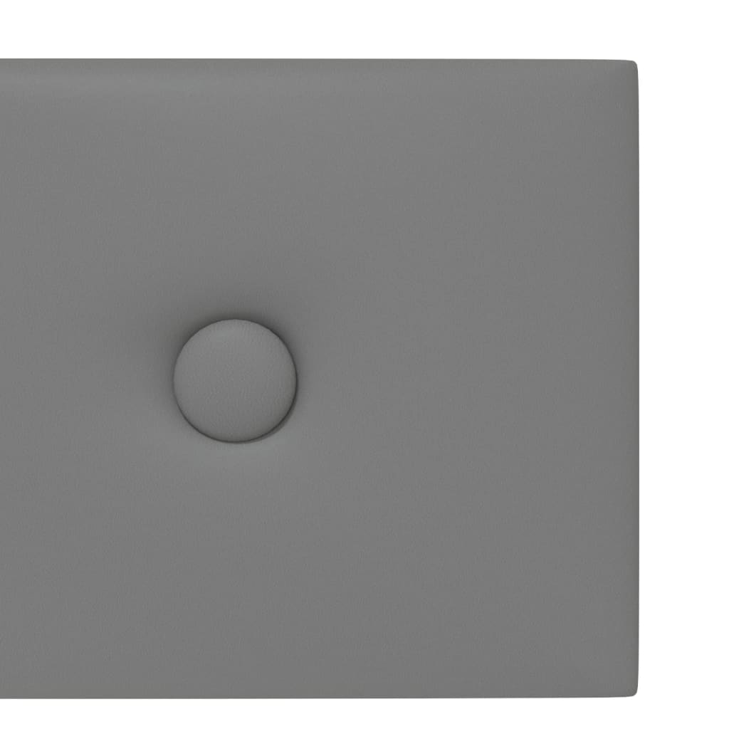 vidaXL Wandpanelen 12 st 1,08 m² 60x15 cm kunstleer grijs