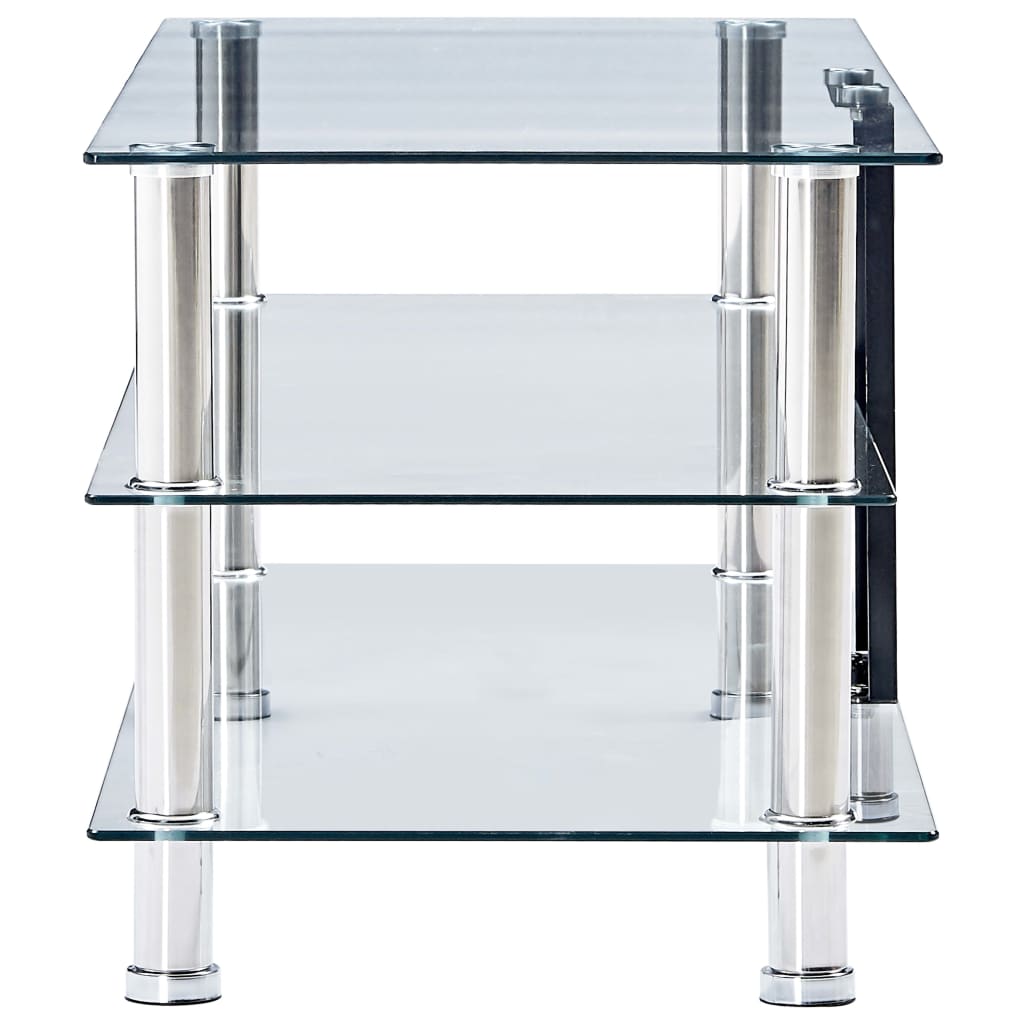 vidaXL Tv-meubel 150x40x40 cm gehard glas transparant